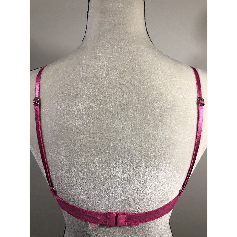 Vintage VICTORIA SECRET 34B 34 B Balconet Bra Pink Very Sexy EUC VS - Picture 6 of 9